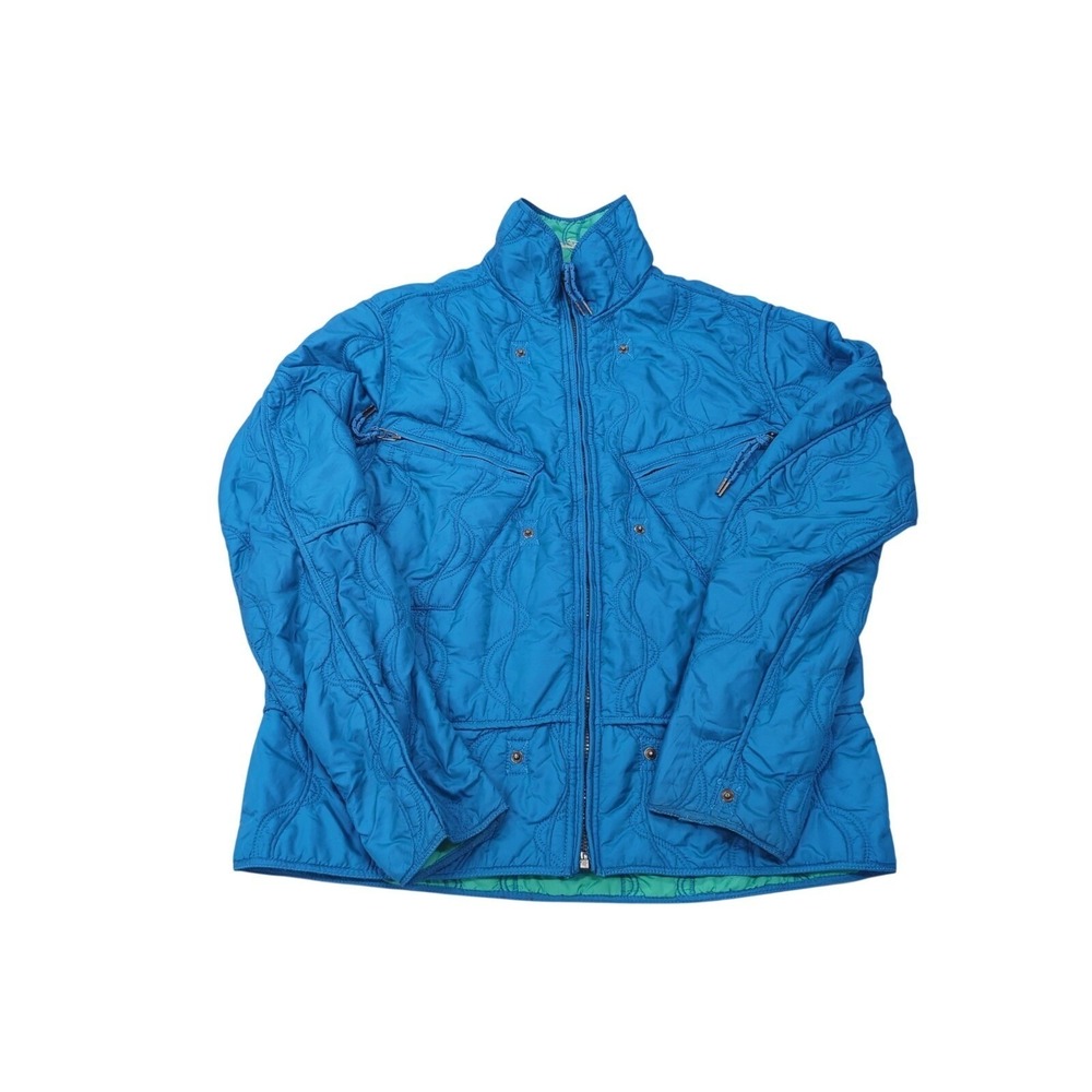 VTG Jet Set Ski Jacket Blue Technical Windbreaker Puffer Women M L Unisex Sz 3